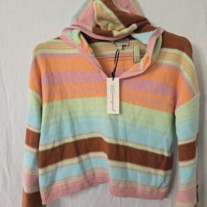 Freshman 1996 Girls Youth‎ Medium Crop Pullover Sweater Multicolor Stripe New
